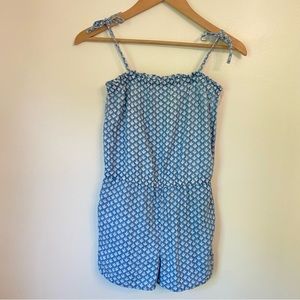 Vineyard Vines Shoulder Tie Chambray Romper
